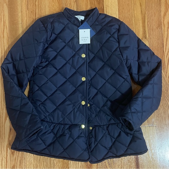 Crown & Ivy Kids Girls Large Navy Jacket NWT